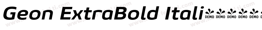 Geon ExtraBold Itali字体转换